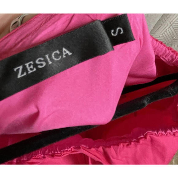 Zesica Women's Rose Pink One Shoulder Ruffle Swing Mini Dress Sz Small - Picture 5 of 6